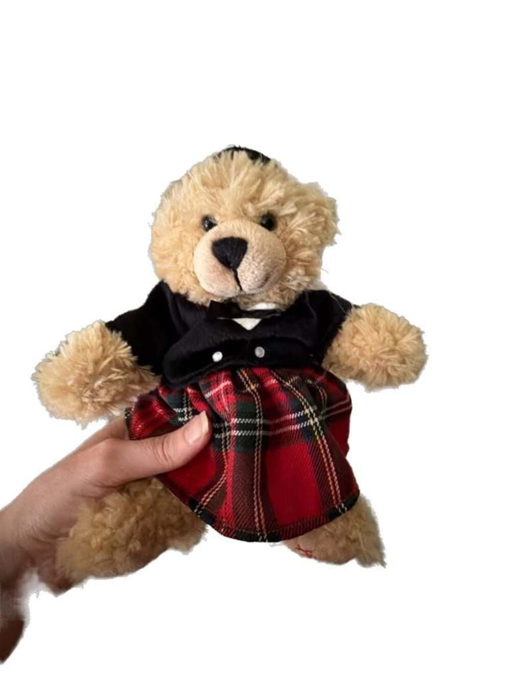 Hamleys Scottish Teddy Bear tagged soft toy plush Kilt waist coat hat